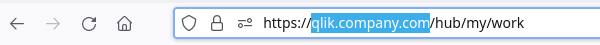 Host name in address bar of the browser